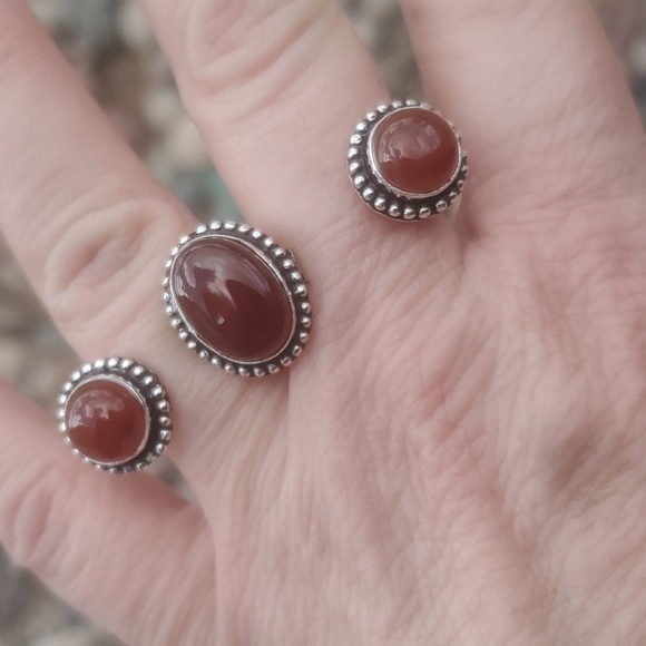 New Carnelian Adjustable 925 Silver Knuckle Ring. - Picture 15 of 16